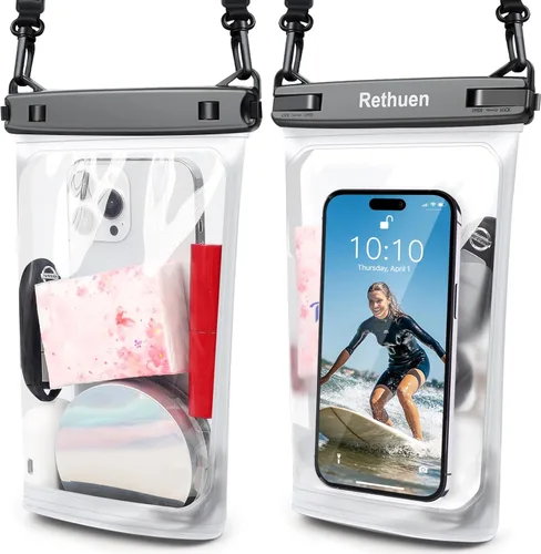 Vista 8 de Bolsa grande impermeable para teléfono, paquete de 2 bolsas flotantes impermeables para iPhone 17 16 15 Pro Max Galaxy S26 S25 S24 Ultra para todos