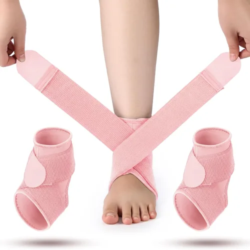 Vista 13 de Honoson 2 tobilleras de neopreno transpirable para niños, manga de compresión para alivio de tendinitis de Aquiles, soporte elástico para pie