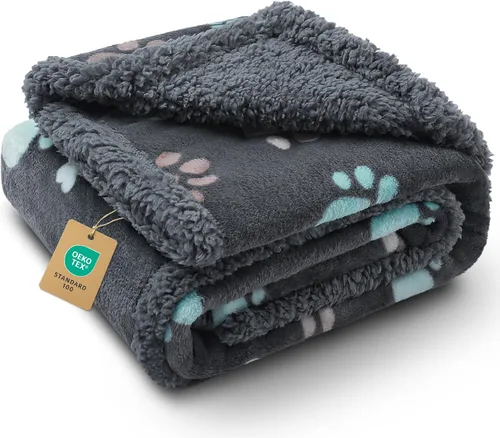 Vista 14 de Luciphia Mantas impermeables para mascotas para sofá cama funda protectora para gato a prueba de orina líquida, lavable, suave, esponjosa, manta