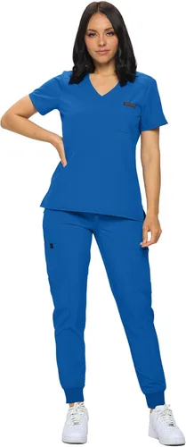 Vista 4 de Monarch Uniforms Camiseta médica para mujer con un bolsillo para mujer