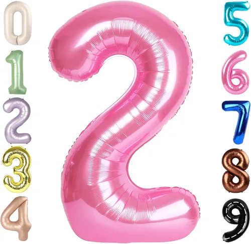 Vista 167 de Globos del números 0 de 40 pulgadas para formar los números 10, 20, 30, 40, 50, 60, 70, 80, 90, 100, para decoración de cumpleaños, bodas, eventos