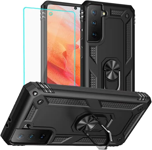 Vista 37 de Yiakeng Funda para Samsung Galaxy S8, Samsung S8, funda protectora de grado militar con anillo para Samsung Galaxy S8 (verde militar)