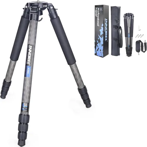 Trípode de Fibra de Carbono RT80C Profesional para Observación de Aves de Alta Resistencia Cámara de 20kg de Carga Máxima Trípode de Cuenco para