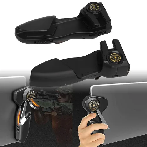 Vista 6 de Kafuty-1 Game Controller Six Finger Trigger Gaming Joystick Handle, Mobile Game Handle Controller for PUBG, Ergonomic Shooting Button Trigger Game