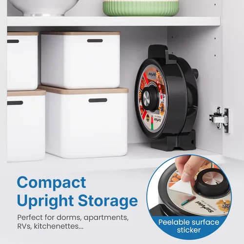 Vista 9 de Plancha eléctrica para gofres de corazón: waflera belga con perilla de control de temperatura, máquina de gofres con platos antiadherentes, fácil