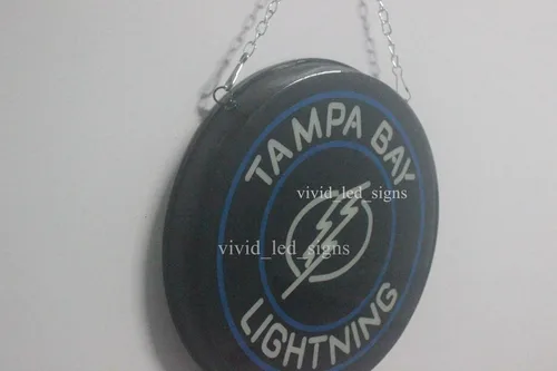 Vista 3 de Queen Sense 10 "Vivid Tampa Bays Sports Team Lightnings LED Sign Light Lamp Super Bright Neon Wall Decor