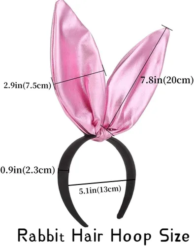 Tgirls Diadema de orejas de conejo, aro para el pelo de las mujeres, diadema de Pascua, linda diadema para disfraz de fiesta