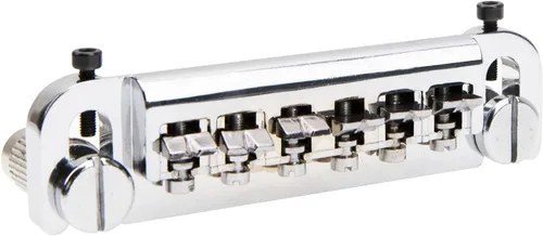 Vista 4 de 1 puente de bola de guitarra eléctrica Yootones compatible con piezas de guitarra eléctrica estilo Les Paul LP (plateado)
