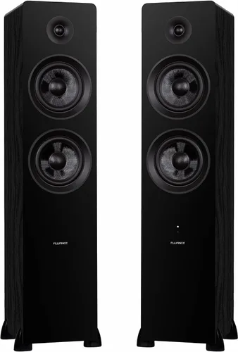 Fluance Ai81 Elite - Altavoces de torre de pie de 2 vías, amplificador integrado de 150 W para música estéreo 2.0 y escuchar películas, TV,