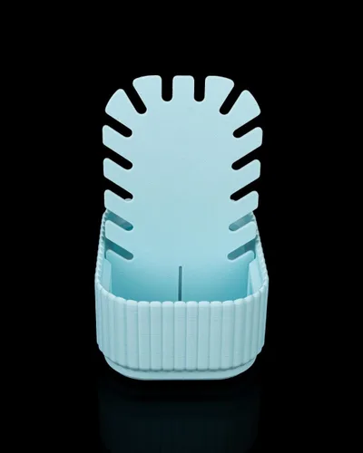 Vista 5 de Organizador Pretty Pillars - Soporte para joyas y maquillaje azul cielo