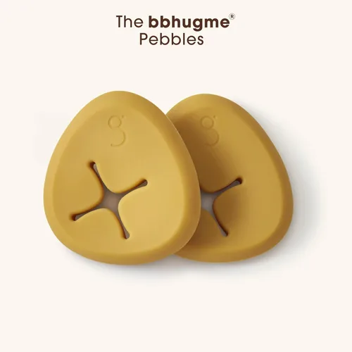 Vista 2 de bbhugme Repuesto extra de guijarros de silicona 100% sin BPA para embarazo o almohada de lactancia, color dorado cosecha