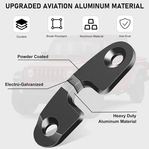 Vista 2 de Kit de reparación de visera solar de aleación de aluminio de alta calidad Clips de montaje de visera resistentes Compatibles con Jeep Wrangler JK