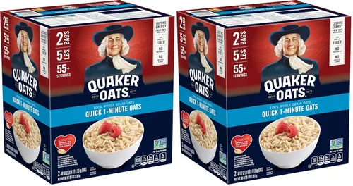 Vista 8 de Quaker Avena rápida de 1 minuto, proyecto verificado sin OMG, 2.5 libras (paquete de 2)