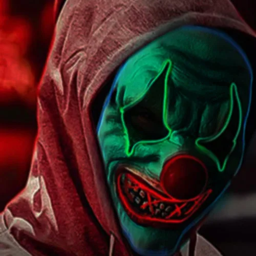 Vista 3 de Halloween Mask, Light Up Led Mask, Scary Masks, Masquerade Cosplay Costume Latex Decorative for Men Women