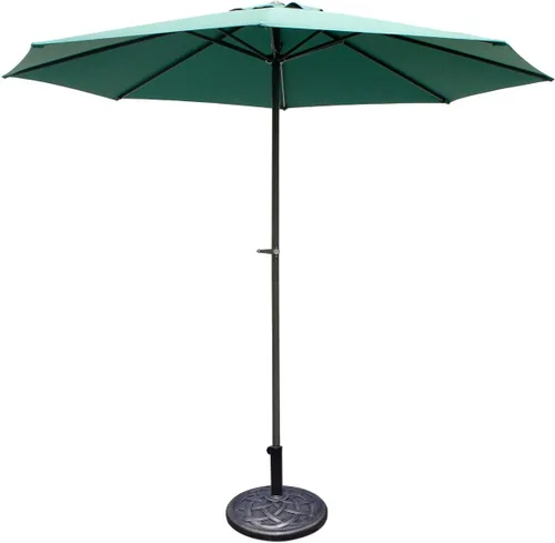 Vista 5 de Giantex Base de sombrilla para patio de 43 libras, soporte resistente al aire libre, soporte de paraguas de hierro fundido para jardín y playa