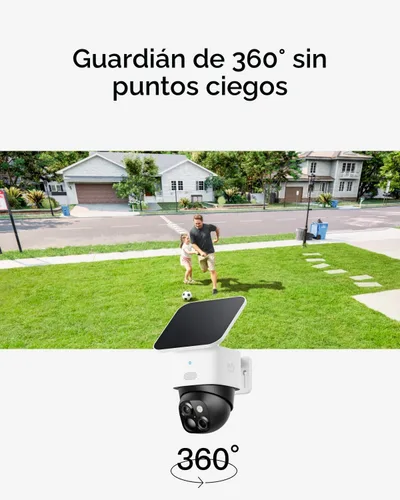 Vista 4 de eufy Security SoloCam S340 Kit de 2 cámaras (HomeBase S380), cámara de seguridad solar, cámara inalámbrica para exteriores, panorámica e inclinación