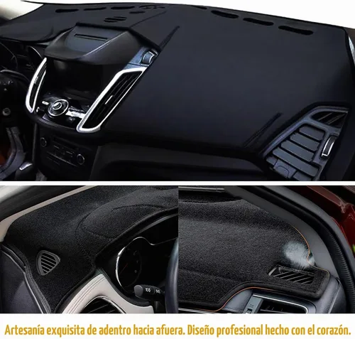 Vista 5 de Tapete antideslizante para tablero de instrumentos compatible con Ford Escape 2014, 2015, 2016, 2017, 2018, 2019, protector solar (2014-2019)