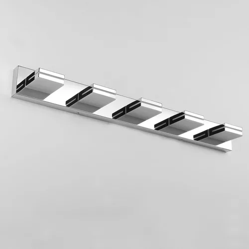 Vista 13 de SineRise Lámparas LED modernas para tocador de baño (3 luces, 24 pulgadas), accesorios de iluminación de pared de acrílico moderno dorado mate sobre