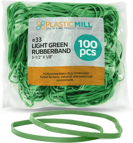 Vista 8 de PlasticMill Argyle - Bandas de goma moradas tamaño 33 (3 1/2 x 1/8 pulgadas), bandas de goma de colores #33, suministros de oficina, bandas