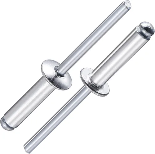 Vista 22 de Wensilon (150 unidades) Remaches ciegos profesionales de aluminio de 1/4"x1/2", 6.5X13mm Agarre de aluminio y mandril de acero
