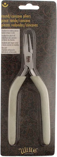 Vista 6 de The Beadsmith Alicates cóncavos (huecos)/punta redonda - Serie de elementos de alambre - 6.25" (159mm) - Mandíbulas de acero y resortes de doble