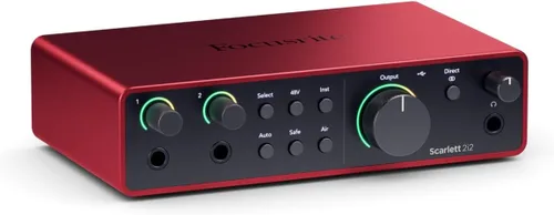 Interfaz de audio USB de 4ª generación Scarlett 2i2 de Focusrite