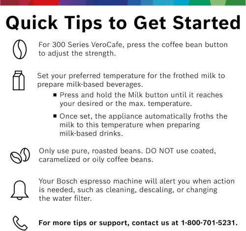 Vista 5 de Bosch Máquina de café y espresso totalmente automática - Bebidas de un solo toque, súper cafetera de calidad barista, panel de control táctil, gran