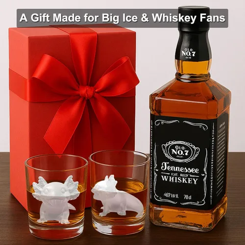 Vista 6 de Bandeja de moldes de silicona para cubitos de hielo de ajolote 3D para whisky, cóctel, bebida, bar; ricos detalles. Divertido molde de animales