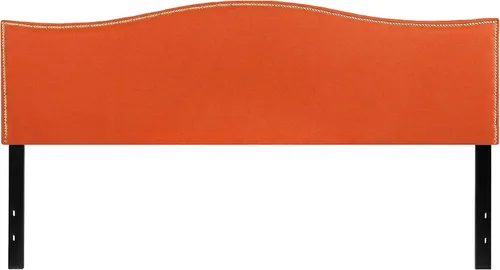 Vista 37 de Flash Furniture Bedford - Cabecero de cama doble tapizado con ribete de uñas en tela beige