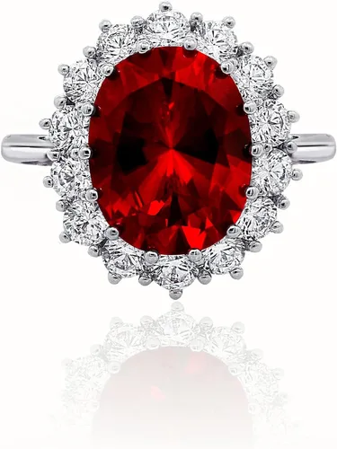 Vista 6 de Tienda Collection Platinum-Plated Sterling Silver Celebrity Kate Ring made with Infinite Elements Zirconia Accents