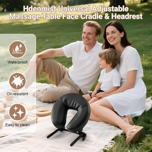 Vista 9 de Mesa de masaje universal ajustable, soporte para la cara y reposacabezas, cojín de espuma viscoelástica para colchón de 3 a 7 pulgadas