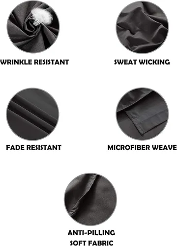 Vista 6 de Elegant Comfort Juego de funda de edredón de lujo de 2 piezas, colección de hotel de microfibra de calidad prémium de 1500 hilos, funda de edredón