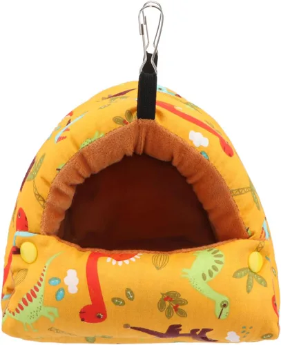 Vista 7 de Wontee Casa nido de pájaros, para invierno, cálida cabaña para acurrucarse, cama para pájaros, hamaca colgante para loros, periquitos, periquitos