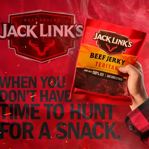 Vista 7 de Jack Link's Carne Seca de Res, Teriyaki, Bolsa Grande de Cecina de Media Libra - Aperitivo de Carne Sabroso, Aperitivos de Proteína Listos