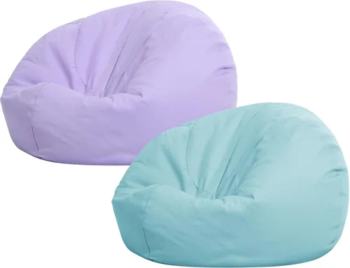 Sliner 2 Piezas Fundas de Silla Puf de Almacenamiento de Animales de Peluche para Niños y Adultos (sin Relleno) Funda Grande Rellenable con Verde y