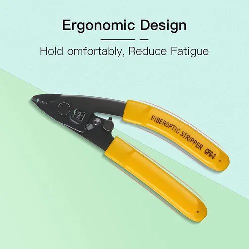 Vista 5 de CFS-3 Pelacables de fibra óptica de 3 orificios de puerto con mango de 6 pulgadas - Llave hexagonal ajustable para chaqueta, amortiguador y pelado