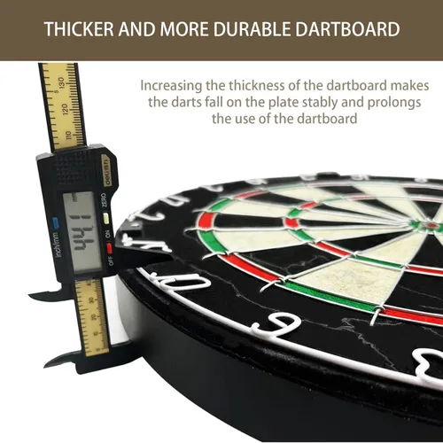 Vista 4 de Juego de tablero de dardos Pennpliy con cerdas, tablero de dardos profesional de 45,7 cm con 6 dardos de 18 g para exterior, tablero de dardos