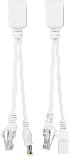 Vista 4 de 10 pares de cámaras de red Poe Rj45 cable, adaptador de alimentación a través de Ethernet inyector + divisor CC 12 V.
