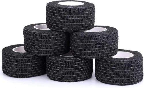 Vista 12 de Vendaje autoadhesivo cohesivo flexible cinta elástica atlética fuerte cinta elástica de primeros auxilios para muñeca, esguinces de tobillo