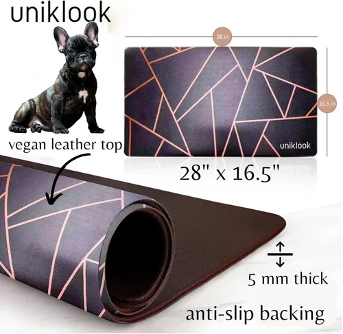 Vista 6 de Tapete de comida para perros, tapete para tazón de perro, tapete de comida para mascotas, tapete para alimentos y agua para perros, tapete