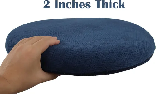 Vista 9 de Sigmat Cojín de espuma viscoelástica antideslizante suave y redondo para silla, 20 pulgadas, color camello