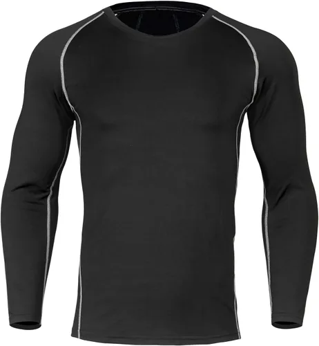 Vista 2 de Conjunto de entrenamiento de compresión camisa pantalones top manga larga deportes apretado capa base de secado rápido y absorción de humedad