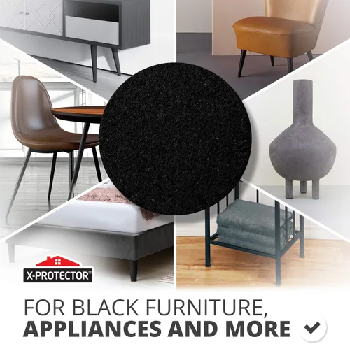 Vista 3 de Almohadillas X-Protector de fieltro para muebles, 48 unidades de 1 pulgada, protectores de piso de fieltro de alta calidad, protectores de suelos