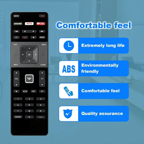 Vista 4 de XRT122 - Control remoto de repuesto para VIZIO TV D24-D1 D24H-E1 D28H-D1 D32-D1 D32F-E1 D32H-D1 D32X-D1 D39F-E1 D39H-D0 D40-D1 D40F-E1 D40F-E1 U-D1