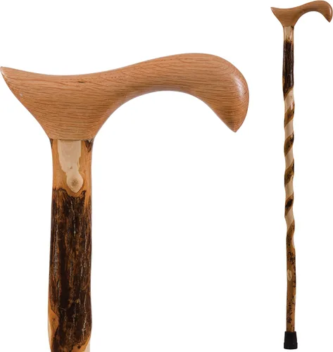 Vista 7 de Brazos Wooden Walking Canes for Men and Women, Stable Walking Sticks for Seniors, Made in The USA