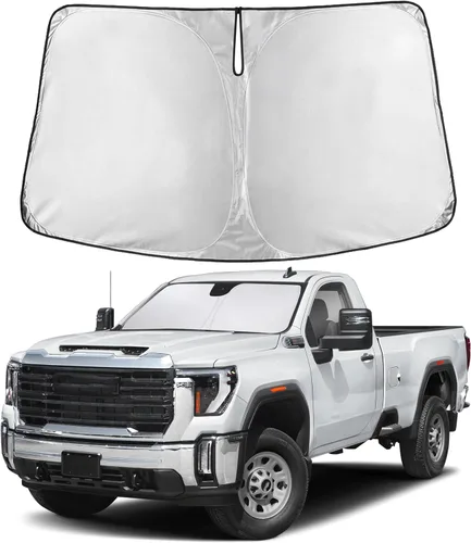 Vista 334 de EcoNour - Parasol plegable para parabrisas de Toyota Tacoma 2016-2025 2026, accesorios para camioneta de 2 puertas y 4 puertas, protector de visera