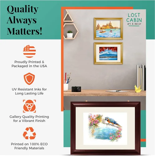 Vista 6 de Lost Cabin Holy Family by El Greco Print in Black Beveled Frame Fine Artwork Painting Reproduction Framed Wall Art Decor Poster Gift Image 12x16