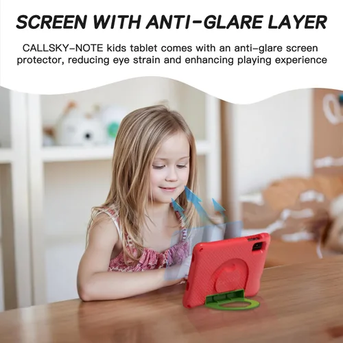 Vista 5 de Tableta para niños de 8 pulgadas, Android 15, Octa-Core 12 GB de RAM + 64 GB de ROM, tableta para niños pequeños con WiFi 6, control parental