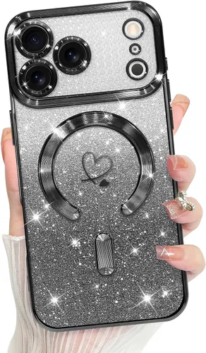 Vista 35 de Bonoma Compatible with iPhone 17 Pro Max Case 2025 Heart Checkered -Gold A cuadros-oro