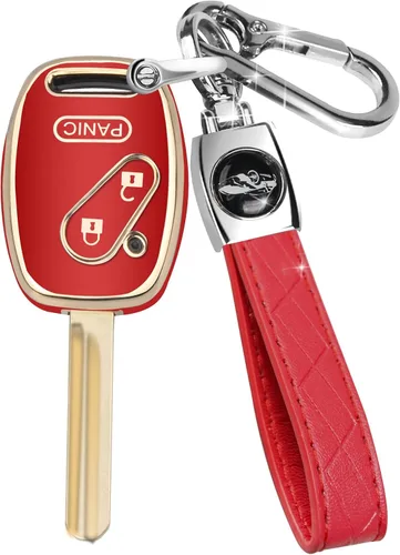 Vista 9 de MILD EAST Funda para llavero Honda con llavero, funda protectora para llave de automóvil para Honda Accord 2003-2012 Civic 2006-2013 Pilot